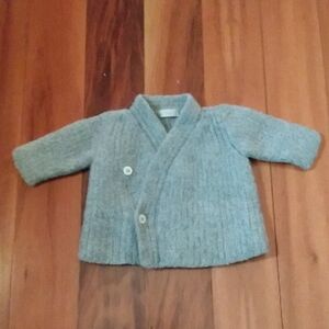 Makié 3 Months Baby Alpaca Gray Kimono Cardigan Sweater